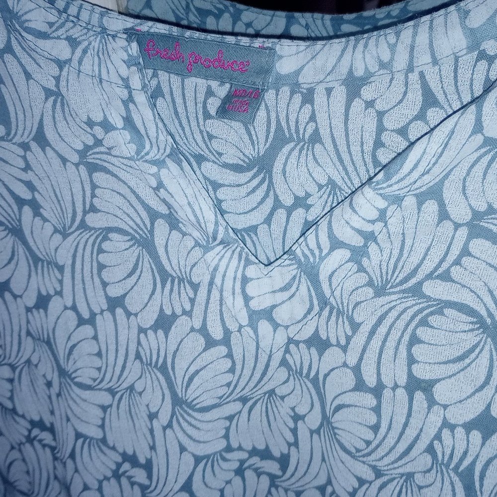 Fresh Produce 100%Cotton 'Coastline' V-Neck Tunic~M-L~